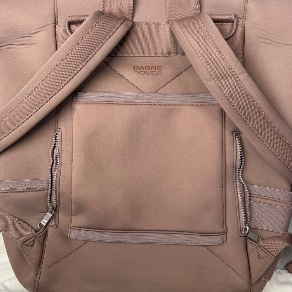 Dagne Dover Neoprene Dakota Backpack Brown Gorpcore Travel Work School Large - Picture 14 of 16